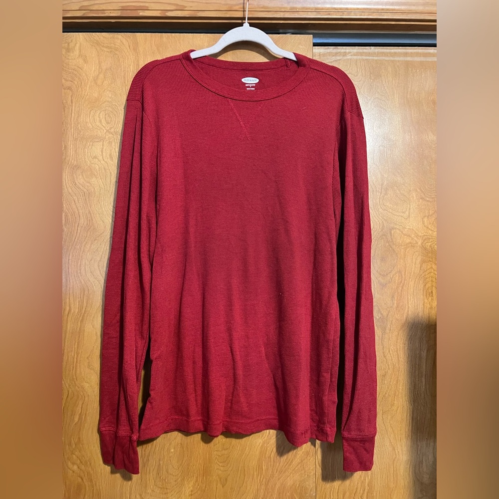 Old Navy Men's Rich Red Long Sleeve Tee
